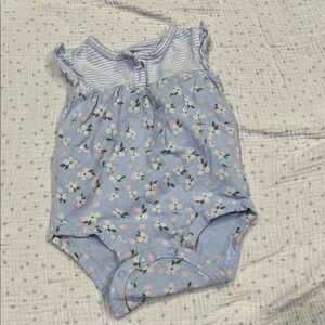 Carter's Blue Floral Baby Romper